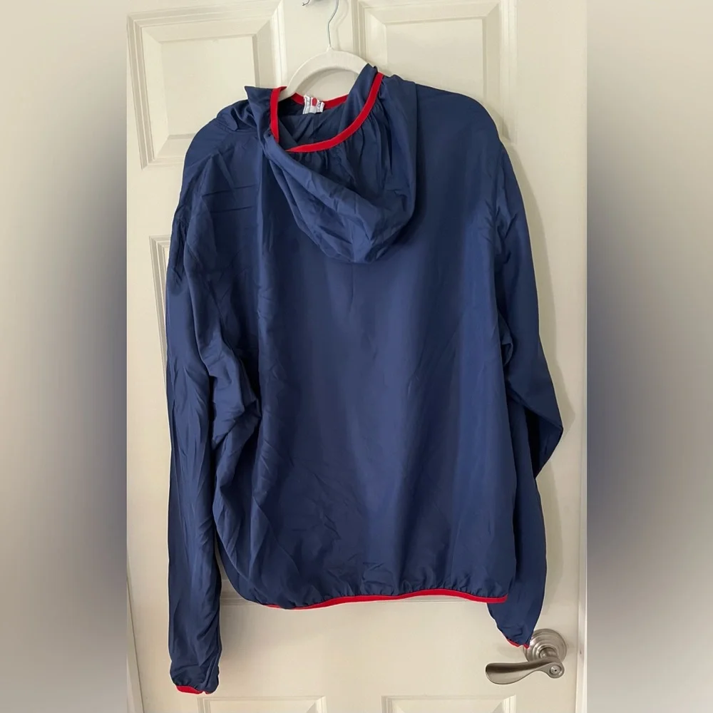 Minnesota Twins hooded windbreaker with “Ford” on 1 sleeve, 2XL